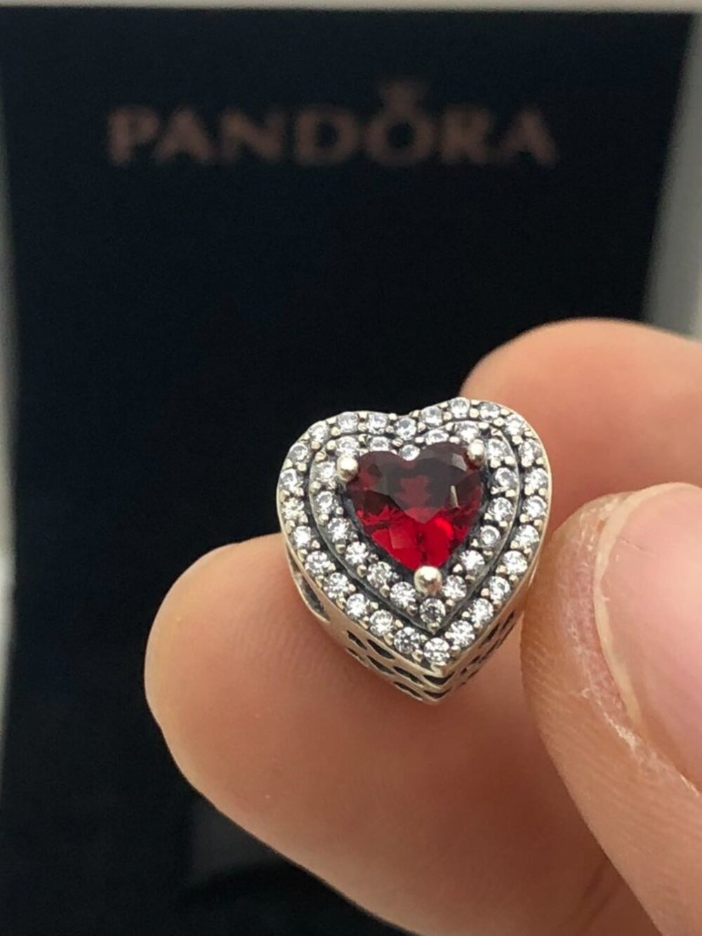 ✨🔥Pandora Sparkling Levelled Heart Charm Pendant